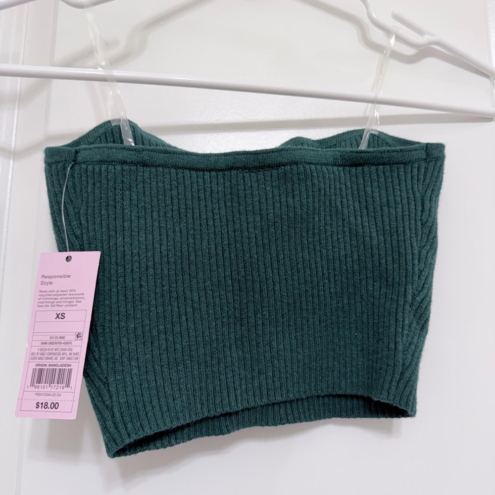 Green Ribbed Kids Bottoms